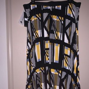 Karl Lagerfeld Paris Women’s Striped Pleated Skirt Size XL